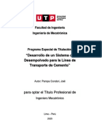 Desarrollo de Un Sistema de Desempolvado para La Línea de Transporte de Cemento