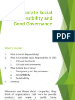 Corporate Social Responsibility and Good Governance 110142