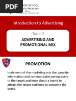 Advertising and Promotional Mix