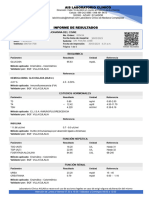 Ais Laboratorio Clinico: Paciente: Pacheco Bueno Johanna Del Cisne