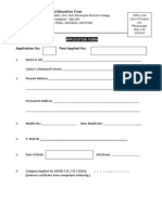 Application Form For The Post of Professor Associate Asst Professor 1