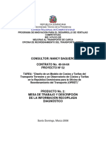 Estructura de Fijacion de Tarifas y Costos Del Sector de Transporte Terrestre en La Republica Dominicana