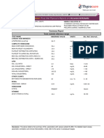 Summary Report Tests Outside Reference Range: Cardiac Risk Markers Complete Hemogram