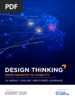 Design Thinking From Insights To Viability Online Course Brochure