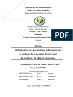 Optimisation Des Paramètres Influencents Sur Le Sechage de La Pomme de Terre Par La Méthode de Plan D - 0-Ilovepdf-Compressed