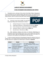 Selection of - Dissertation - Domains - Topics