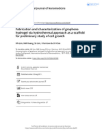 Fabrication and Characterization of Graphene Hydrogel Via Hydrothermal Approach As A Scaffold For Preliminary Study of Cell Growth