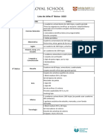 8° Basico Lista de Utiles 2023