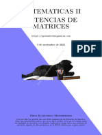 Matematicas II Ejercicios de Potencias de Matrices Resueltos Evau Inigo Zunzunegui