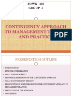 Contingency Approach To Management Theory and Practice: So W K 4 06 Group 5