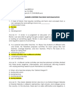 Facilitating Learner Centered Teaching Rationalization (Tausa)