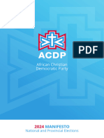 ACDP 2024 Elections Manifesto