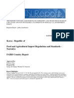 Food and Agricultural Import Regulations and Standards - Narrative - Seoul - Korea - Republic of - 1!11!2011