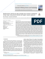 Reinforcement Selection For Deep and High Stress Tunnel