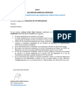 Modelo de Declaracion Jurada y Cci - Adquisición de Repuestos para Equipos de Computo de Los Iestp