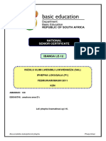 Exams 2011 IsiZulu - SAL - P1 - Feb-March - 2011 - KZN