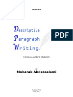 Descriptive Paragraph Writing For Bac Students