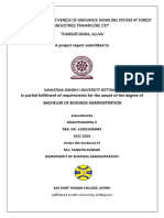 A Study On The Effectiveness of Grievance Handling System at Forest Industries Travancore LTD