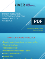 Terapia Cognitivo-Comportamental Dos Transtornos de Ansiedade