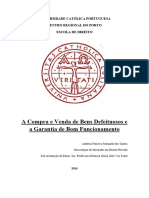 A Compra e Venda de Bens Defeituosos e Garantia de Bom Funcionamento