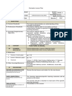 Exemplar Lesson Plan