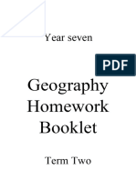 Year 7 Geography - Place and Liveability Homework Booklet