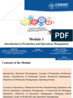 Introduction To Production and Operations Management