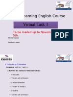 Blended Learning English Course: Virtual Task 1