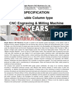 Specification Double Column Type CNC Engraving & Milling Machine