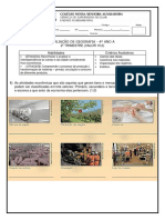 1avaliação de Geografia - 4º Ano 2º Trimestre