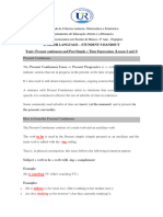 Lesson 2 and 3 - Present Continuous + Past Simple+ Definite Time Expressions - Ensino Básico - Material de Apoio