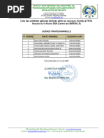 Gabon Licence Liste Des Admis Concours Ista 2020