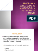 Programa y Estrategias de Alimentacion y Nutricion