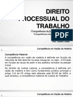 Competência Na Justiça Do Trabalho - em Razão Da Matéria