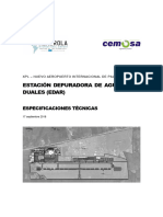 Especificaciones Técnicas de Estación Depuradora de Agua