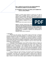 Reforma Agrária: o Impacto Da Política de Assentamentos Rurais No Desenvolvimento Socioeconômico