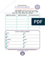 Le Feminin Des Adjectifs Ce1 Ce2 Cm1 Cm2