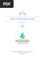 Final Exam Booklet - Grade 9 - Term 1