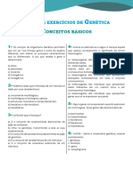 Lista de Exercícios de Introdução À Genética - Conceitos Básicos