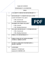 Minor Project I Guidelines BBA II Semester