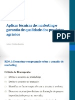 RDA 1 Aplicar Técnicas de Marketing e Garantia de Qualidade Dos Produtos Agrarios