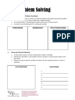 Bipolar Worksheet - 19 - Problem Solving Sheet