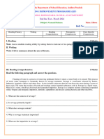 LIP Class 7 Endline Test General Science.