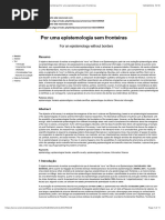 SciELO - Brasil - Por Uma Epistemologia Sem Fronteiras Por Uma Epistemologia Sem Fronteiras