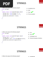 Strings MCQ's