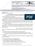 Avaliação de Ciências 4º Ano 8 Etapa 2023