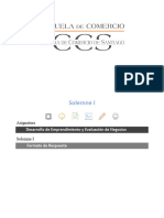 Desarrollo de Emprendimiento y Evaluacion de Negocios Formato de Respuesta Solemne I