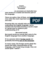 WORD FORMATION in Ebglish