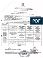 Second Sessional Theory Time Table B.pharm AY 23-24