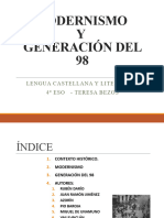 Modernismo y Generación Del 98